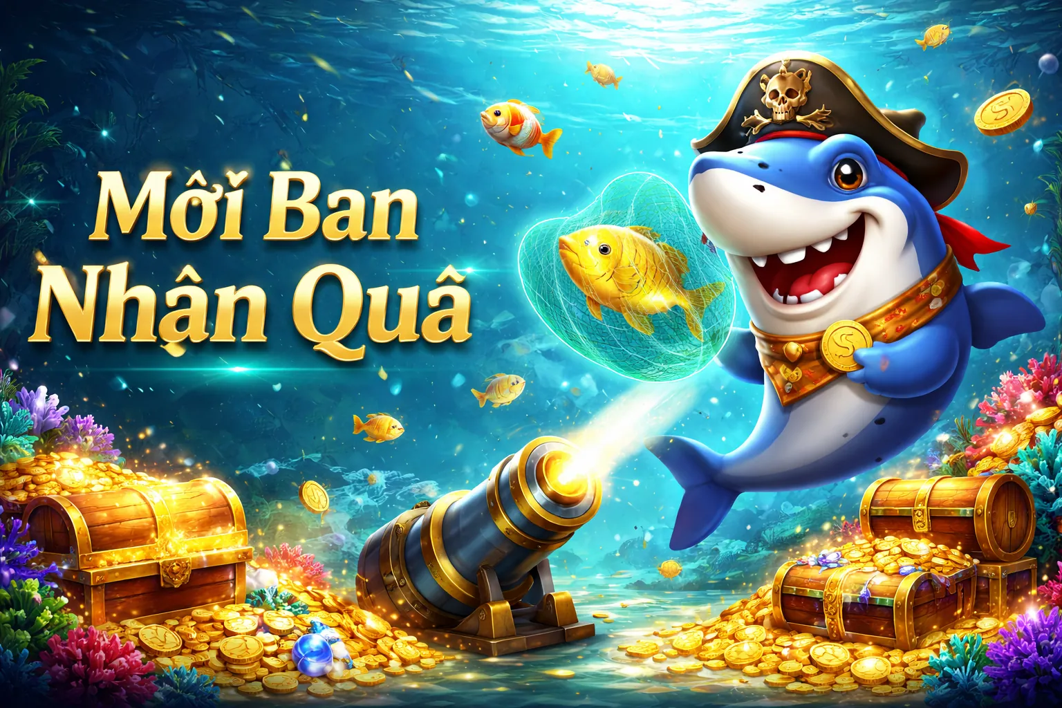 Bắn cá đổi thưởng tại abc 88 với đại dương rực rỡ và kho báu
